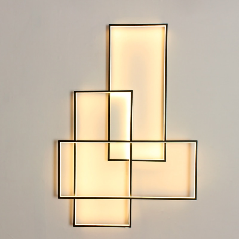 Dimmable Flush Wall Light LED Ceiling Light Metal Layered Modern Style Stylish Painted Finishes 220-240V4