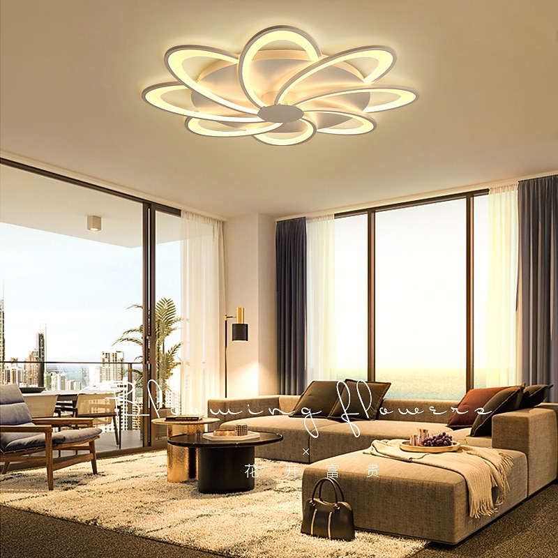 53 cm Ceiling Light LED Modern Living Room Bedroom Flower Shaped Ceiling Lamp3