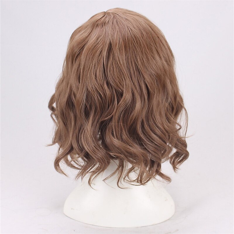 Man's Short Curly Brown Cosplay Wig Wig Halloween Wigs4