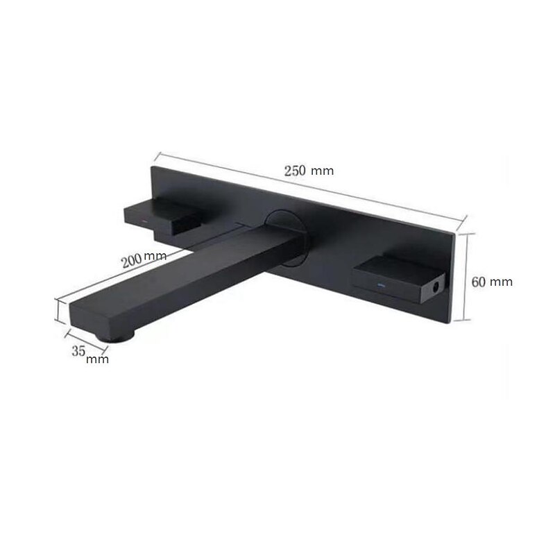 Bathroom Sink Faucet - Classic / Wall Mount Electroplated / Painted Finishes Mount Inside Two Handles One HoleBath Taps3