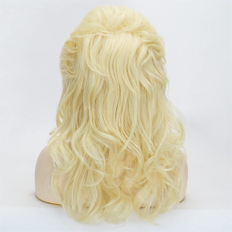Beehive wigs Women's Blonde Wig 80s Beehive  Wigs Long Wavy Wig for Adults Halloween Wigs2