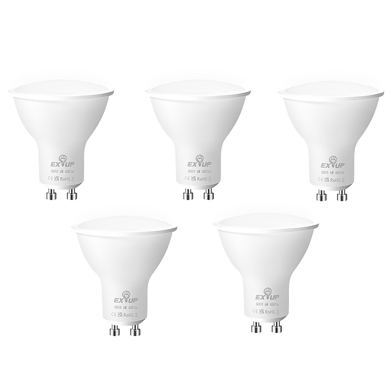 10pcs 5pcs 6W Spotlight Track LED Light Bulb 600lm GU10 20 LED Beads SMD 2835 60W Halogen Equivalent Warm Cold White 110-240V