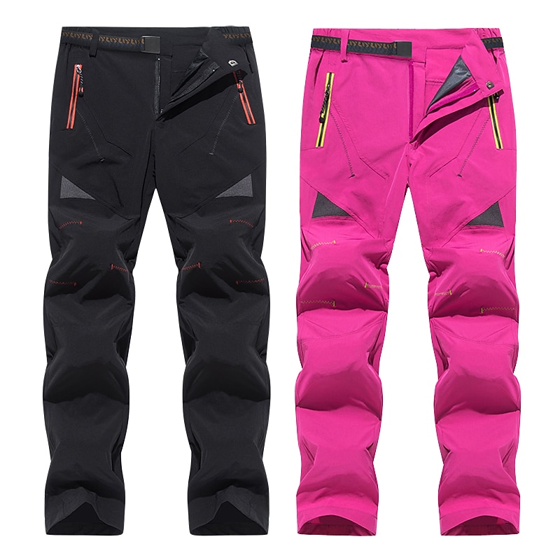 Women's Hiking Pants Trousers Summer Outdoor Quick Dry Zipper Pocket Scratch Resistant Breathable Pants / Trousers Bottoms Black Rose Red Hunting Climbing Camping / Hiking / Caving M L XL 2XL 3XL
