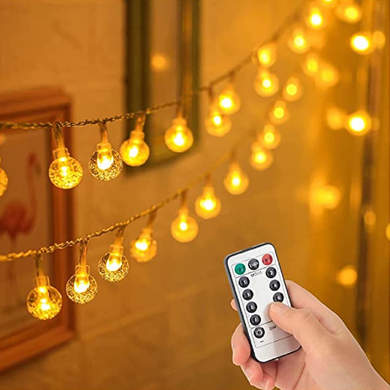 10m 80LEDs Globe String Lights Mini Ball with Remote Control LED Christmas Light Ball String Lights 10m 80LED 8 Modes Lighting Waterproof Fairy Lights Wedding Party Garden Bedroom Home Decoration3