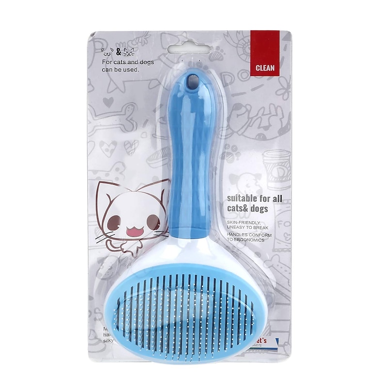 Self Cleaning Slicker Brush Dog Cat Bunny Pet Grooming Shedding Brush - Easy to Remove Loose Undercoat Pet Massaging Tool Suitable for Pets with Long or Short Hair3