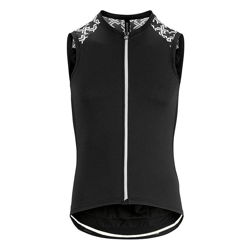 Men's Cycling Jersey Graphic Sleeveless Bike Top with 3 Rear Pockets Mountain Bike MTB Road Bike Cycling Quick Dry Reflective Strips Back Pocket Moisture Wicking Sports Black White Clothing Apparel