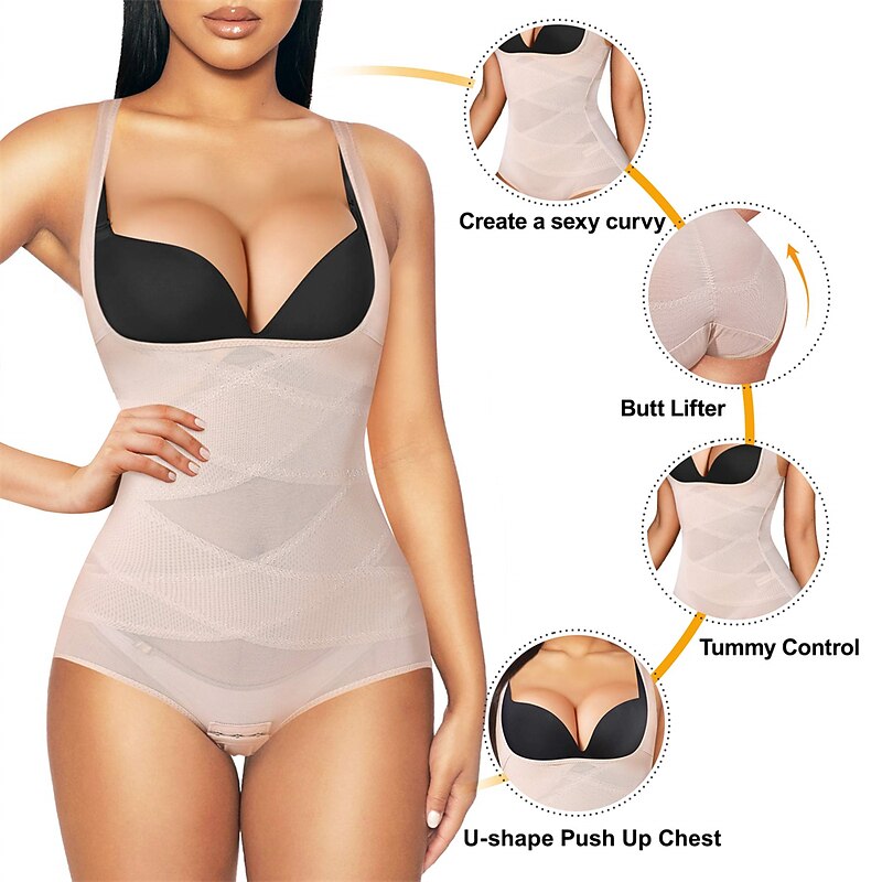 Shapewear Bodysuit for Women Tummy Control Butt Lifter Panty Hi-Waist Trainer Stomach Body Shaper Slimming Girdles3