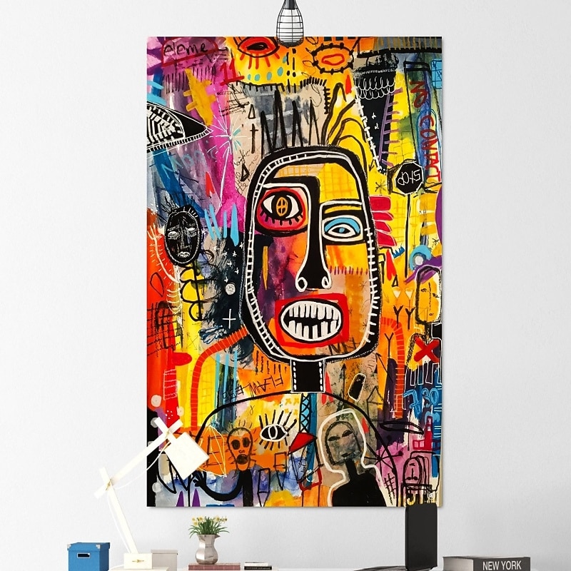 Handmade Hand Painted Oil Painting Wall Street Art Abstract Human Face Decoration Decor Rolled Canvas No Frame Unstretched3