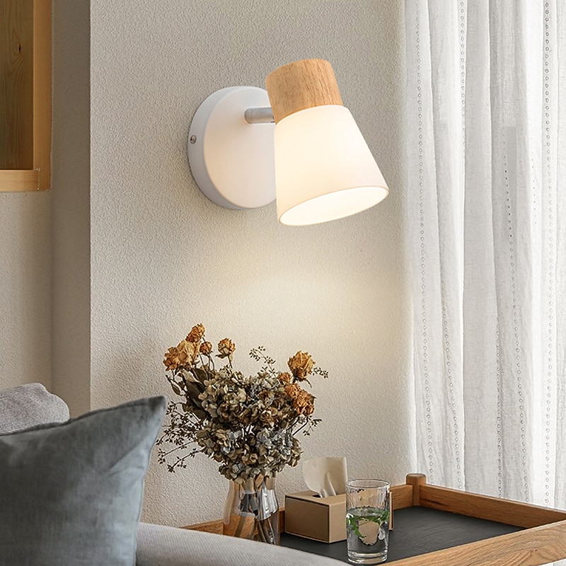 Indoor Modern Nordic Style Wall Lamps Wall Sconces Vanity Lights Indoor Wall Lights Living Room Dining Room Glass Wall Light 110-240 V2