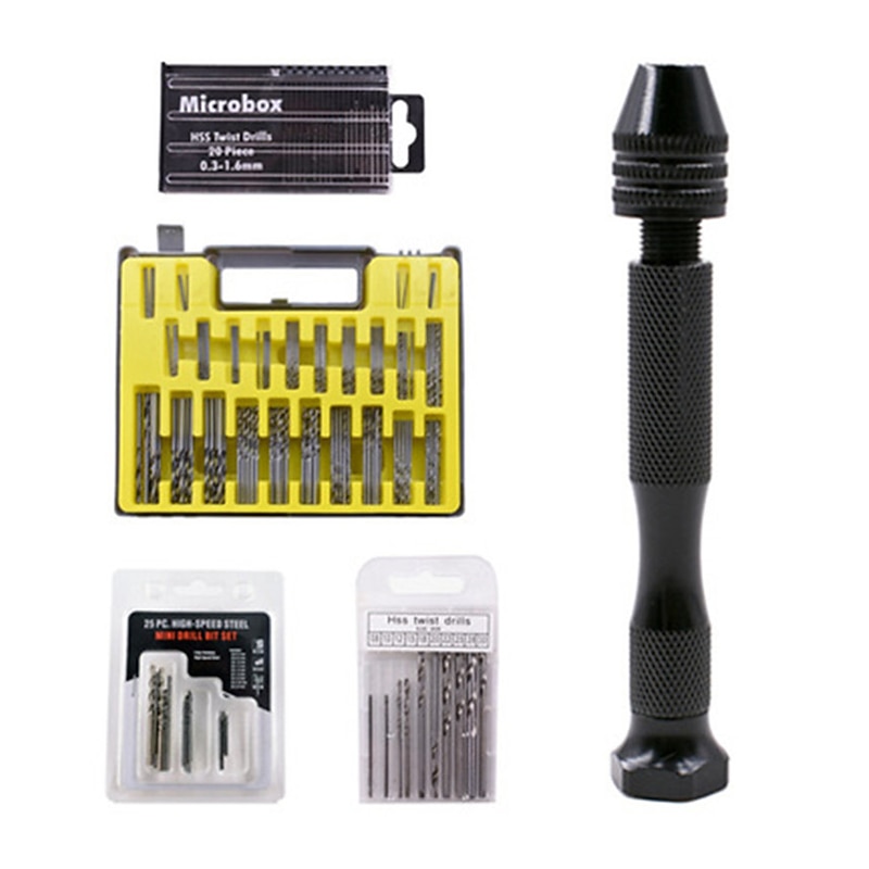 1Set Mini Twist Drill Bit Micro Hand Drill Bit Keyless Chuck Reamer Hand Twist Drill Clamping Twist Drill Bit 10/20/25/30/150PCS