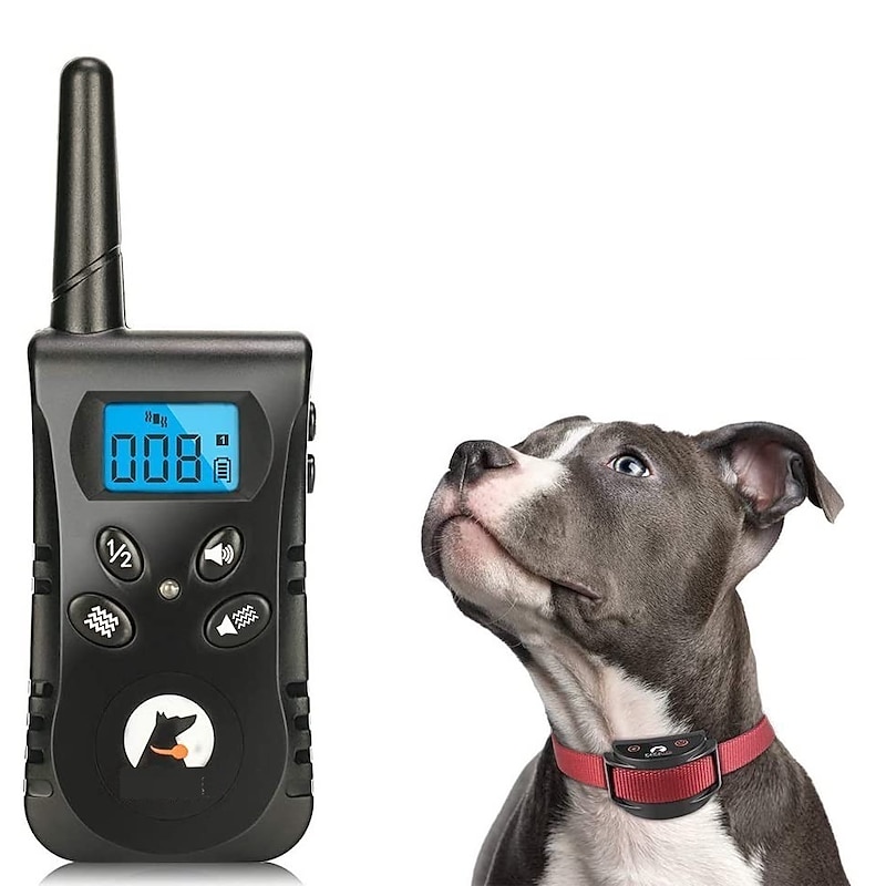 No Shock Pet Dog Training Collar No Prongs Waterproof Humane Sound Vibration Collar Rechargeable Up to 1600Ft Remote Range2