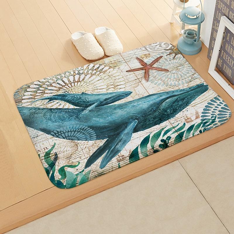 Sea Turtles Doormat,Floor mats Washable Rugs Kitchen Mat Welcome Mats Outdoor, Front Door Rug Outdoor Entrance, Rubber Mats Outside for Entryway, Patio, High Traffic Areas4