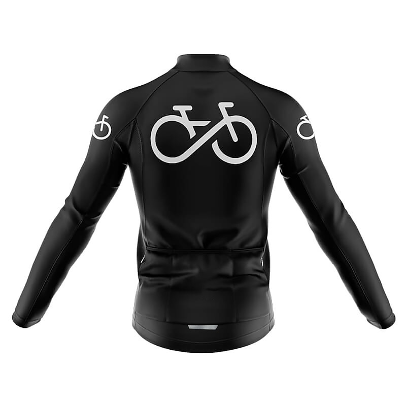 Men's Cycling Jersey Graphic Long Sleeve Bike Jersey Top with 3 Rear Pockets Mountain Bike MTB Road Bike Cycling Quick Dry Reflective Strips Back Pocket Moisture Wicking Sports Black White Yellow2