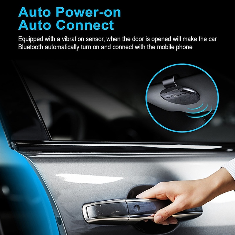 Bluetooth Car Kit Handsfree Bluetooth 5.0 Speakerphone Wireless MP3 Music Player with Microphone Auto Power On / Connect3