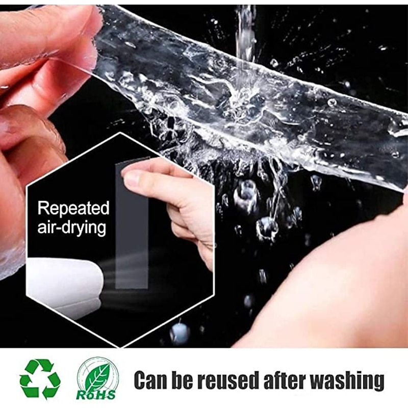 1pc Waterproof Transparent Double Sided Nano Tape Reuse Home Tapes Adhesives Porcelain wood metal plastic Super Glue2