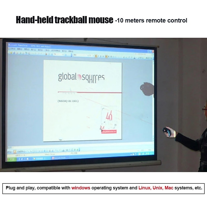 Wireless Trackball Mouse Optical Pointer Handheld Air Laser Mouse Trackball Left Hand Right Hand Mouse for PC Laptop2