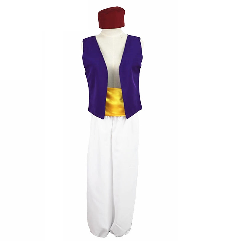 Aladdin and the Magic Lamp Prince Aladdin Costume Movie Cosplay for Men's Adults' Carnival Masquerade Bachelorette Party