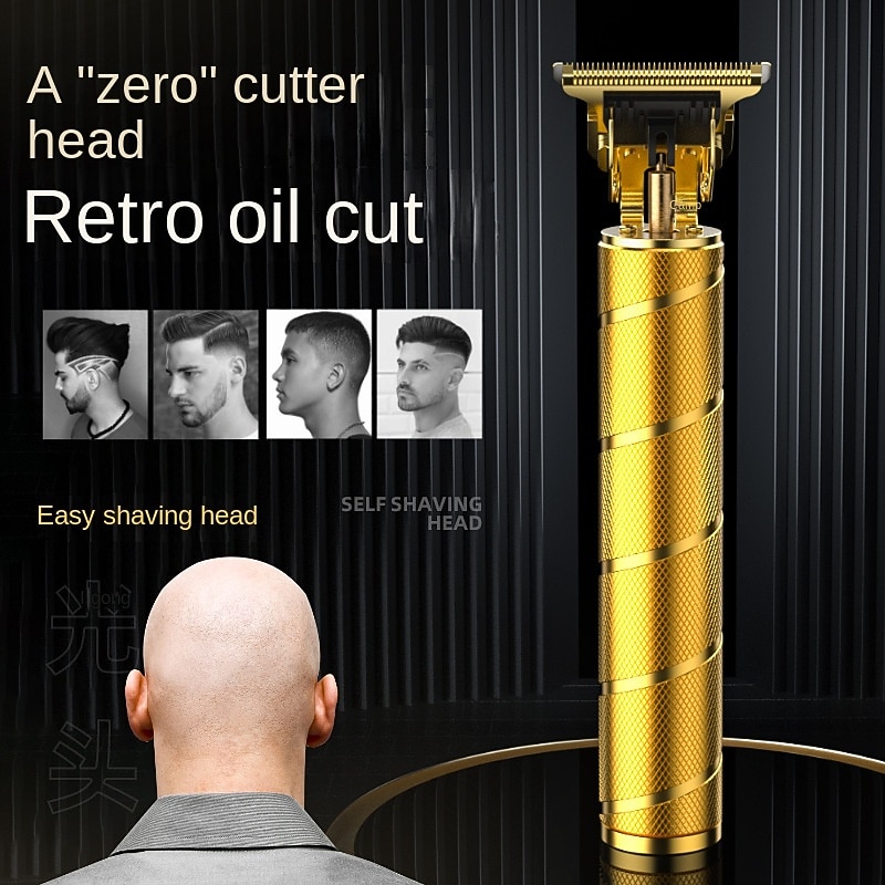 USB Vintage T9 0mm Electric Hair Trimmer For Man Cordless Clippers Professional Beard Hair Cutting Machine Barber Rechargeable4