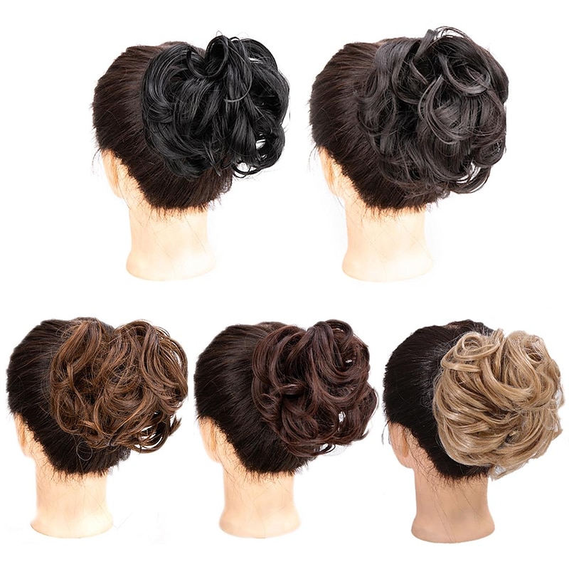 wig hair ring female grab clip hair bag ball head coil hair pull flower short curly hair clip-type flower bud head fluffy big hair ring2