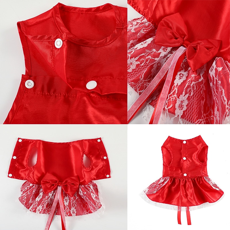 Dog Cat Dress Fashion Cute Winter Breathable Soft Washable Comfortable Outdoor Casual Daily Dog Clothing for Bichon Frise Pomeranian Baby Pet Papillon Small4