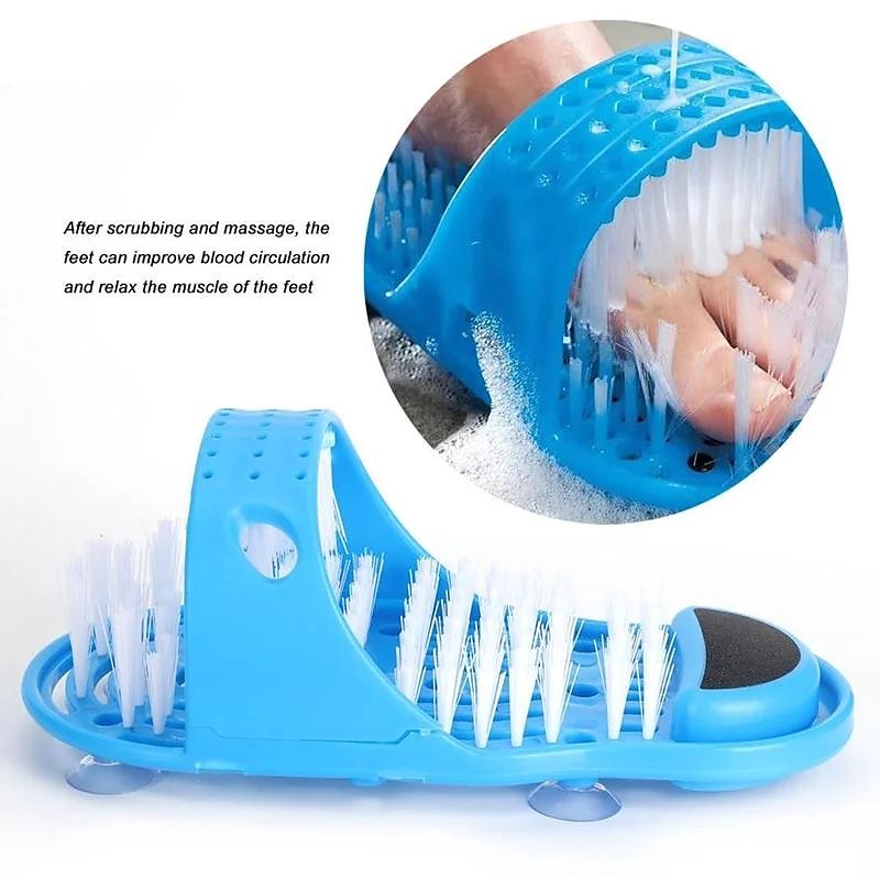 Shower Foot Brush Cleaner Scrubber Bathroom Washing Legs Sandal Massager with Suction Cups, Promotes Circulation, Removes Dead Skin, Prevents Dry & Callused Feet, Reduces Bending3