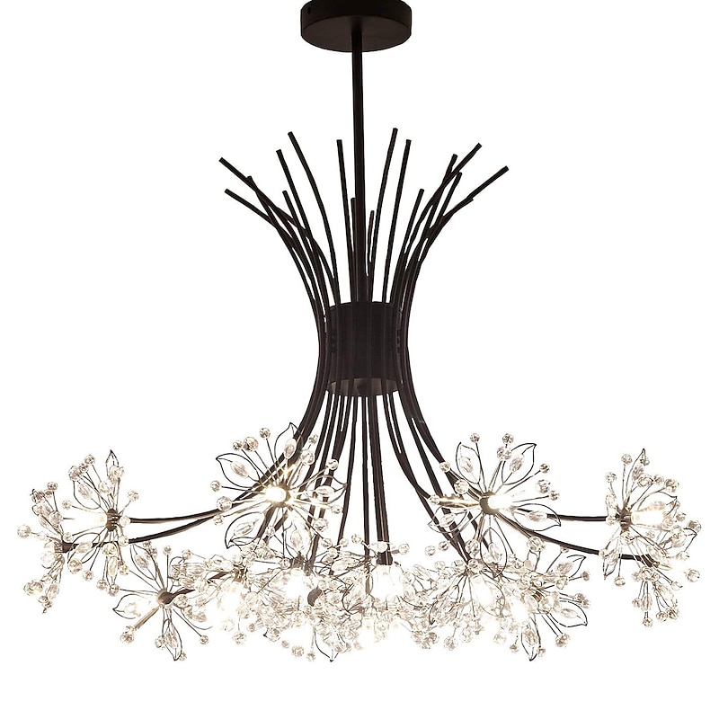 13/19 Heard Modern Fireworks Chandelier G4 Lamp Cap Crystal Dandelion Art Chandelier Ceiling Lamp in Living Room Bedroom and Dining Room4