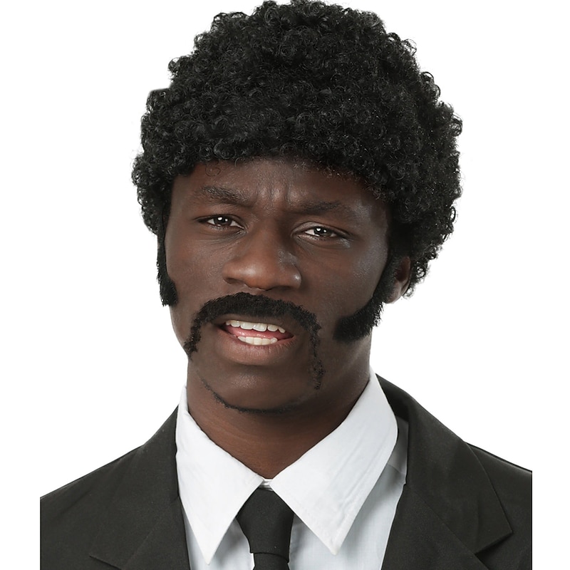 Fun s Pulp Fiction Adult Jules Winnfield Wig Halloween Wigs2