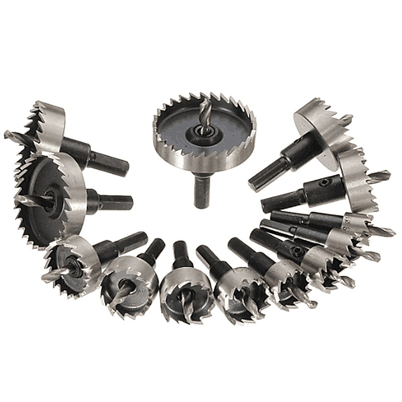 13pcs Drill Bit Set 16-53mm HSS Holesaw Hole Saw Cutter Drilling Kit Hand Tool for Wood Stainless Steel Metal Alloy Cutting2