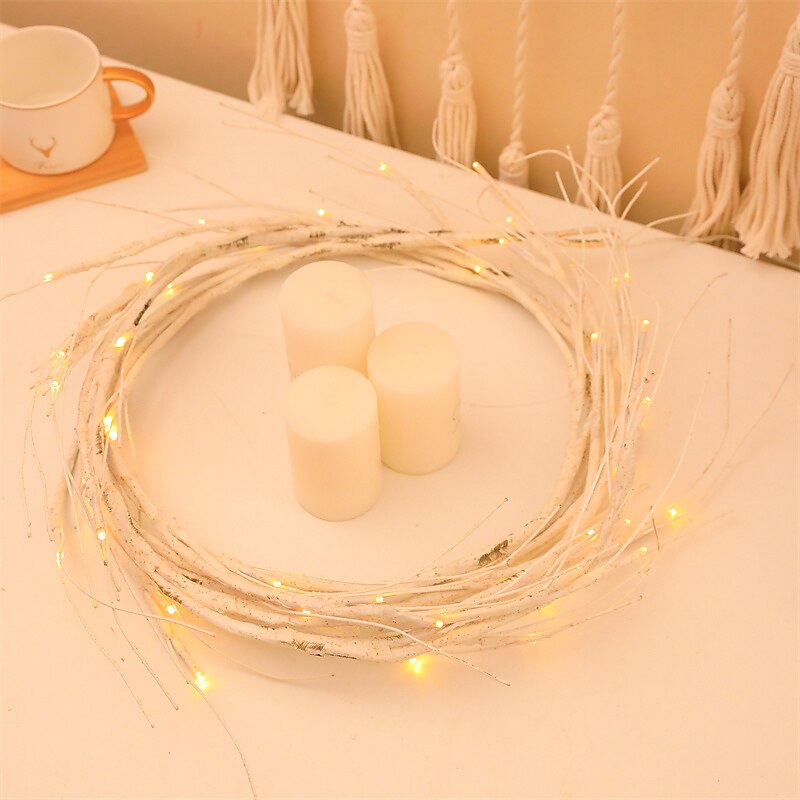 Garland Lights 6FT 48LEDs Battery Operated Lighted Twig Vine with Timer for Christmas Home Fireplace Decoration Indoor Outdoor Use2