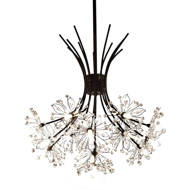 13Heard Modern Fireworks Chandelier G4 Lamp Cap Crystal Dandelion Art Chandelier Ceiling Lamp in Living Room Bedroom and Dining Room3