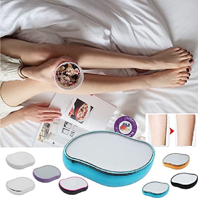 Crystal Hair Eraser for Women and Men Magic Hair Remover Painless Exfoliation Magic Hair Removal Tool Crystal Hair Remover for Arms Legs Back