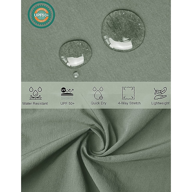 Women's Cargo Pants Hiking Pants Trousers Summer Outdoor Quick Dry Multi Pockets Lightweight Stretchy Capri Pants Bottoms Drawstring Elastic Waist Zipper Pocket Dark Grey Black Spandex Hunting4