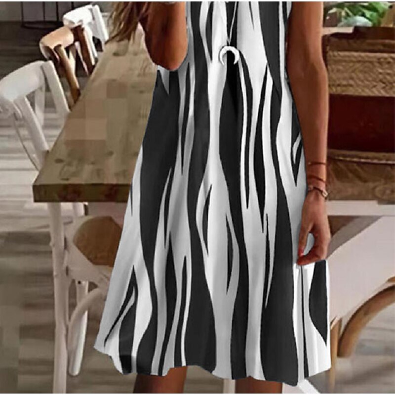 Women's Midi Dress Casual Dress Strap Dress Sundress Summer Dress Stylish Basic Sexy Vacation Daily Holiday Regular Fit Striped Sleeveless V Neck Black Wine Blue Green Summer Spring3
