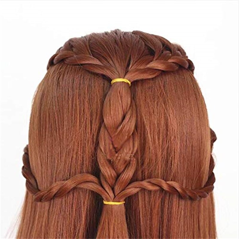 The Hobbit The Lord of the Rings Movie Elf Tauriel Cosplay Wig Golden Brown Hair Long Wavy Braids  Wigs for Women  Party Show Halloween Wigs4