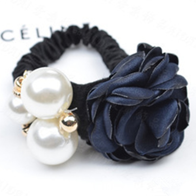 1pc Women's Hair Ties Scrunchie For Street Daily Holiday Handmade Pearl Fabric Light Pink Light Purple Green4