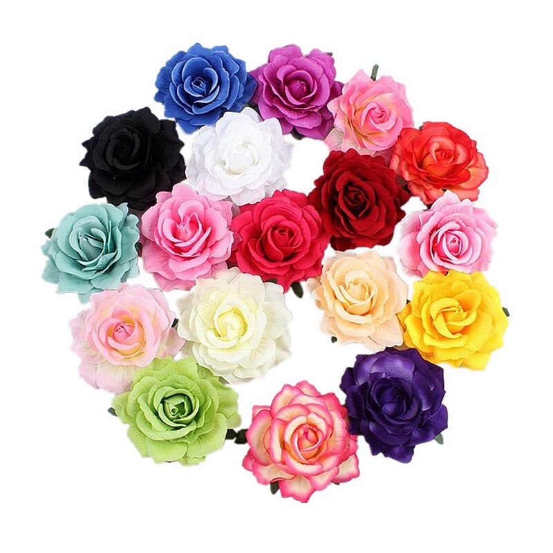 Flower Hair Accessories Seaside Holiday Head Lace Hairpin Dance Performance Rose Corsage3