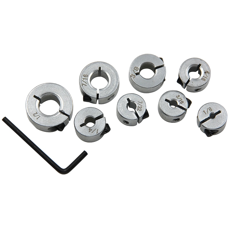 8pcs Open Type Axis Fixed Ring Bearing Sleeve Limit Locking Shaft Positioning Ring Clamping Tool With Wrench