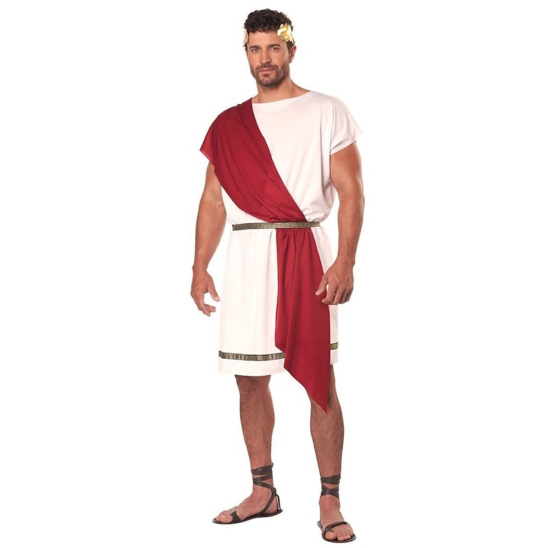 Retro Vintage Ancient Greek Ancient Rome Cosplay Costume Outfits Statue of Liberty Greek Gods Fancy Dress Men's Halloween Carnival Party Bachelorette Party Adults Leotard / Onesie Headwear Waist Belt