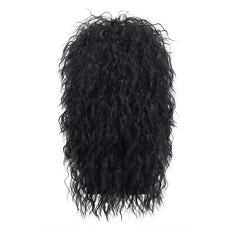 70s 80s Rocker Metal Wig Mens Long Curly Black Party Wig Carnival Costume Anime Wig Halloween Wigs3