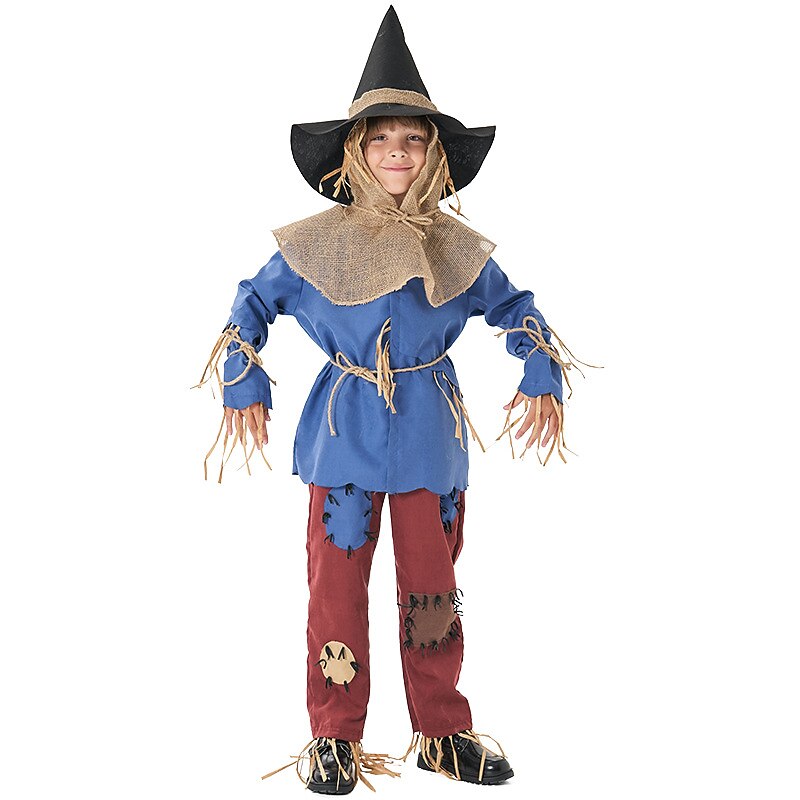 Scarecrow Halloween Cosplay Costume Fairy Tail The Wizard of Oz Storybook Characters Kid's Boys' Halloween Carnival World Book Day Party Educational Dress Up School Event Dress Up Easy Halloween