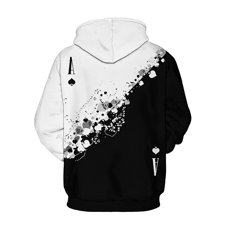 Men's Graphic Color Block Abstract Hoodie Hoodies Sweatshirt Casual Big and Tall Long Sleeve Hooded Daily Sports Streetwear Black And White Print Summer Spring Designer2