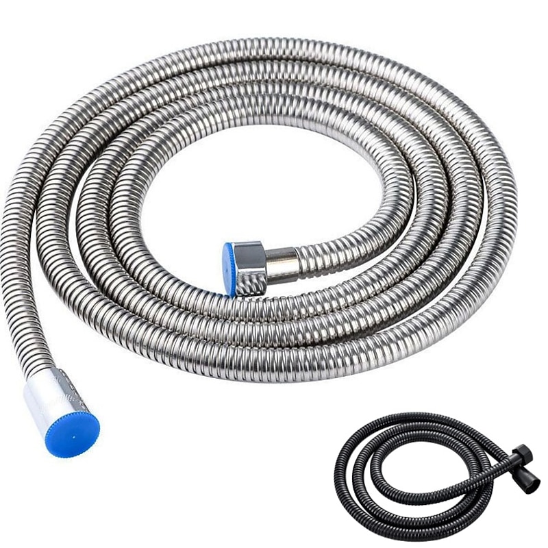 G1/2 Stainless Steel Flexible Shower Hose, Long Bathroom Shower Water Hose Extension Plumbing Pipe Pulling Tube Bathroom Accessories