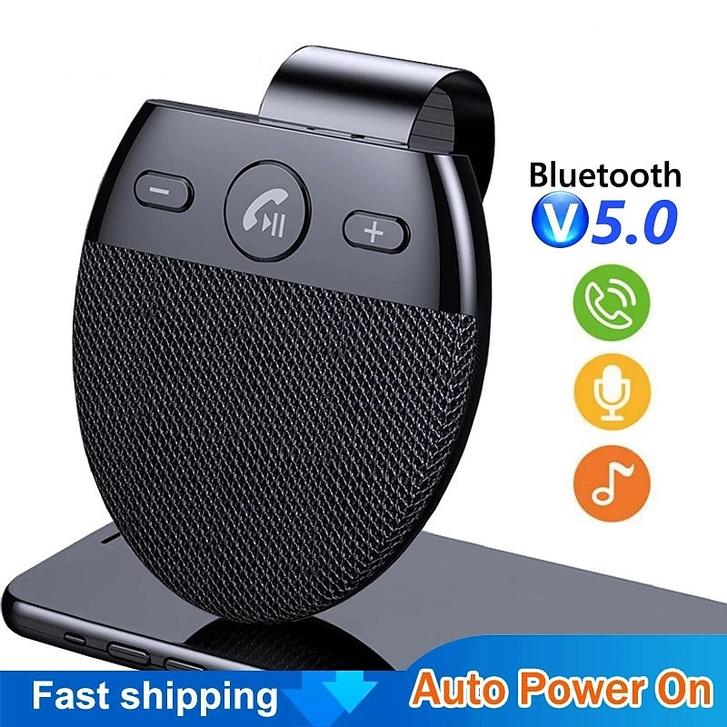 Bluetooth Car Kit Handsfree Bluetooth 5.0 Speakerphone Wireless MP3 Music Player with Microphone Auto Power On / Connect