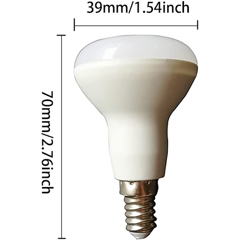4pcs 2pcs 1pc 3W LED Light Bulb E14 R39 Long Neck Mushroom 30W Halogen Equivalent for Spotlight Flood Track Light Desk Lamp Warm White Not Dimmable4