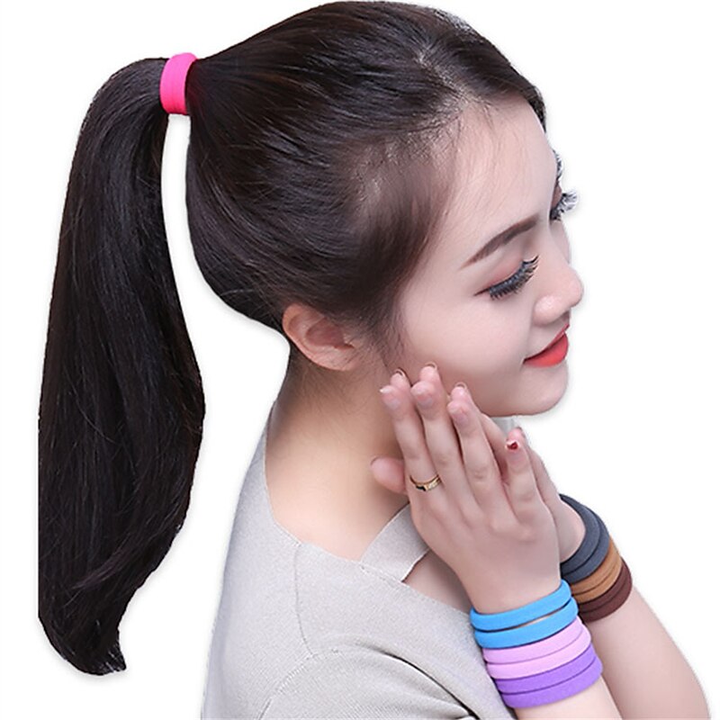 Girl Candy Color Seamless Head Rope Elastic Towel Ring 20 Barrels Towel Ring Hair Ring Rubber Band2