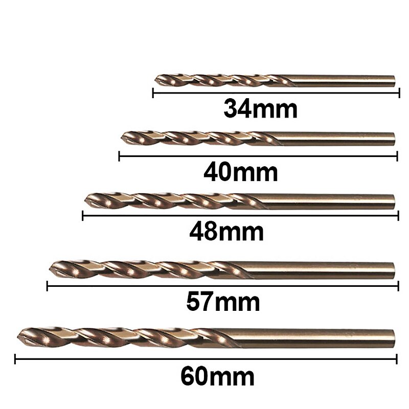50pcs/Set Cobalt M35 Drill Bit Twist Stainless Steel Special Drill High Speed Steel Metal Hole Drill Bit 1mm-3mm3