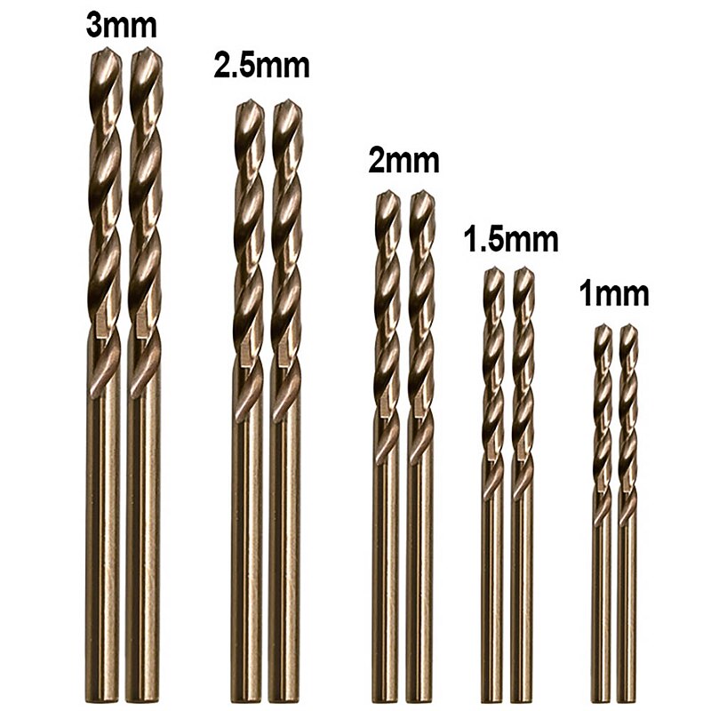 50pcs/Set Cobalt M35 Drill Bit Twist Stainless Steel Special Drill High Speed Steel Metal Hole Drill Bit 1mm-3mm4