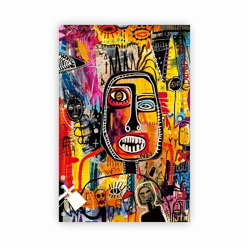 Handmade Hand Painted Oil Painting Wall Street Art Abstract Human Face Decoration Decor Rolled Canvas No Frame Unstretched4