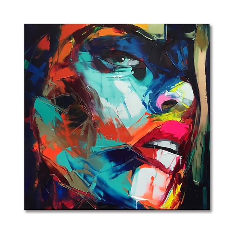 Mintura Handmade Face Oil Paintings On Canvas Wall Art Decoration Modern Abstract Figure Pictures For Home Decor Rolled Frameless Unstretched Painting2