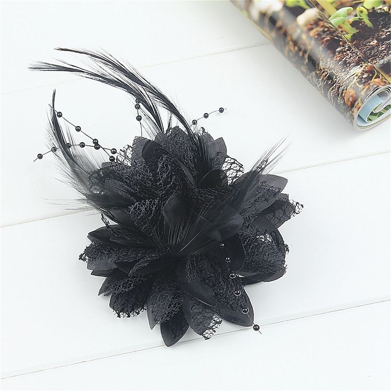 Feather Bridal Hairpin Headwear Wedding Dance Hair Accessories Head Flower Wrist Wear Flower Diy Head Flower2